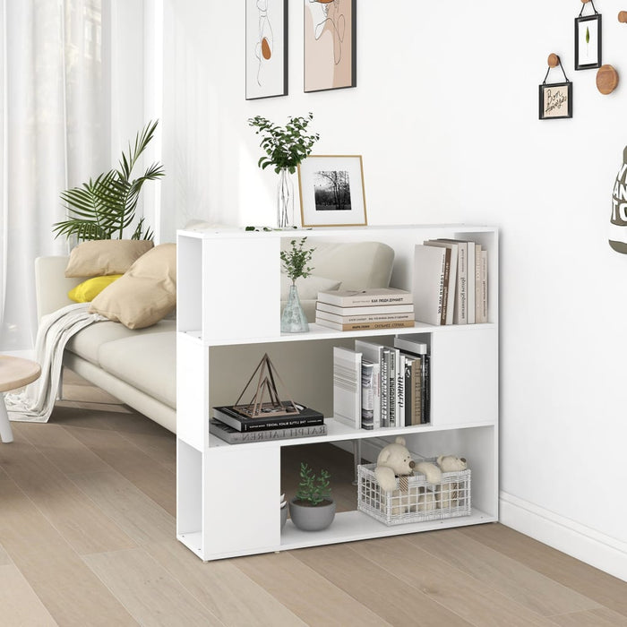 Bibliotecă/Separator cameră, alb, 100x24x94 cm - WALTI WALTI