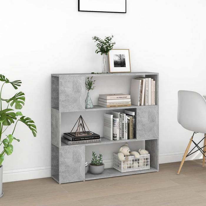 Bibliotecă/Separator cameră, gri beton, 100x24x94 cm - WALTI WALTI