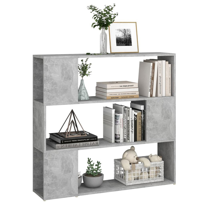 Bibliotecă/Separator cameră, gri beton, 100x24x94 cm - WALTI WALTI