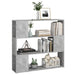Bibliotecă/Separator cameră, gri beton, 100x24x94 cm - WALTI WALTI