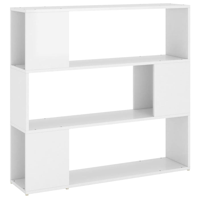 Bibliotecă/Separator cameră, alb extralucios, 100x24x94 cm - WALTI WALTI