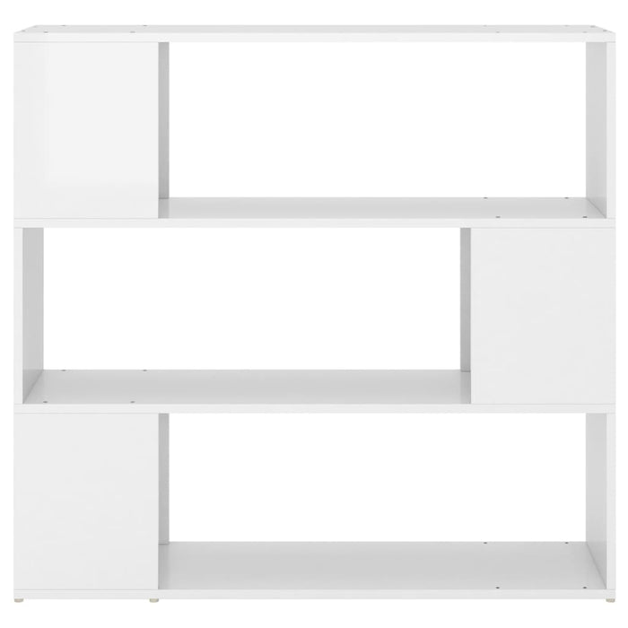 Bibliotecă/Separator cameră, alb extralucios, 100x24x94 cm - WALTI WALTI