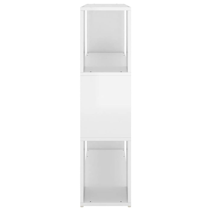 Bibliotecă/Separator cameră, alb extralucios, 100x24x94 cm - WALTI WALTI