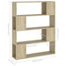 Bibliotecă/Separator cameră, stejar sonoma, 100x24x124 cm - WALTI WALTI