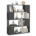 Bibliotecă/Separator cameră, gri extralucios, 100x24x124 cm - WALTI WALTI