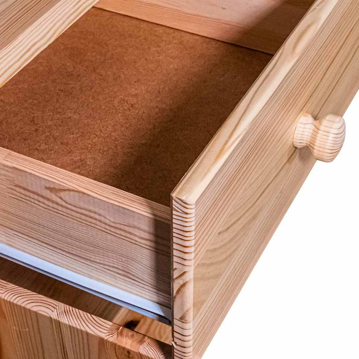 Servantă cu 7 sertare, 113x35x73 cm, lemn masiv de pin WALTI
