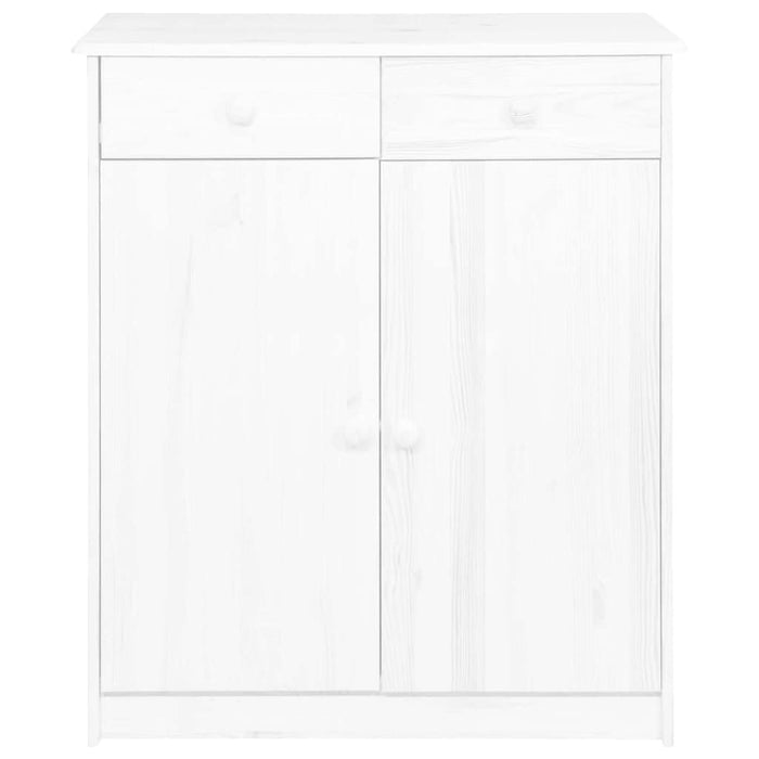 Servantă cu 2 sertare, alb, 78x35x89 cm, lemn masiv de pin WALTI