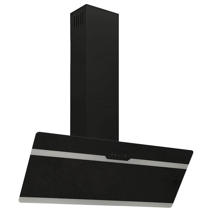 Hotă de perete, negru, 90 cm, oțel și sticlă securizată WALTI