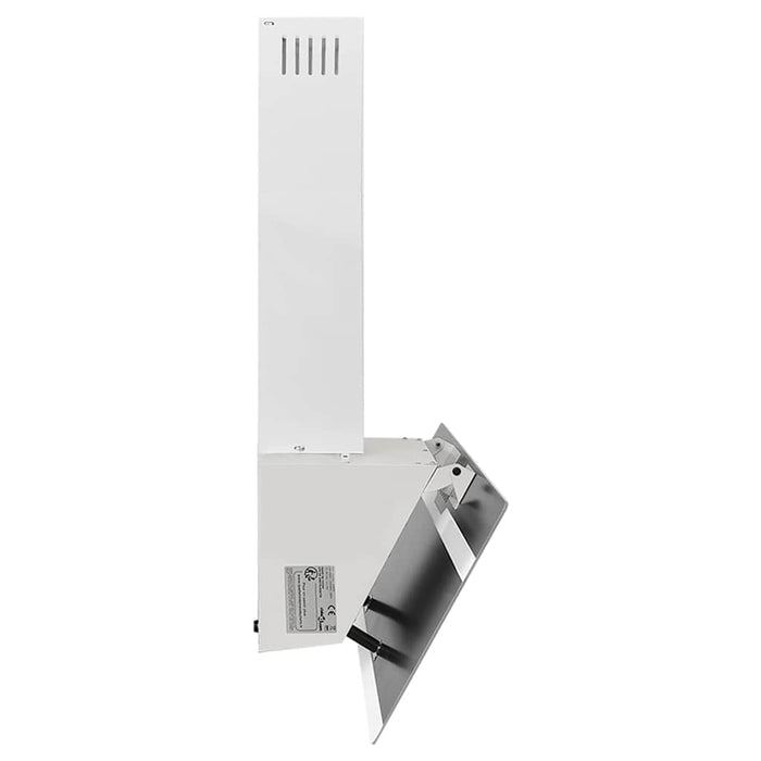 Hotă de perete, alb, 90 cm, oțel și sticlă securizată WALTI