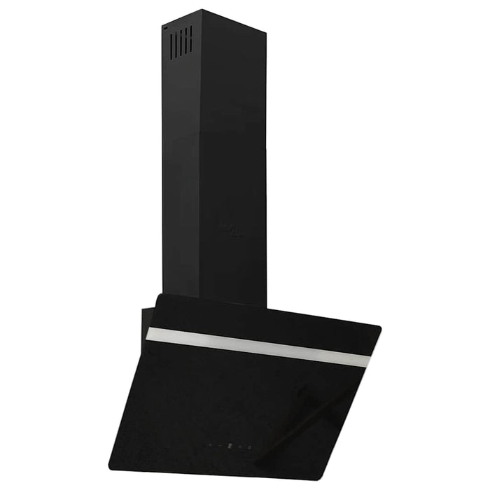 Hotă de perete negru 60 cm oțel și sticlă securizată WALTI