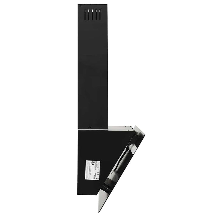 Hotă de perete negru 60 cm oțel și sticlă securizată WALTI