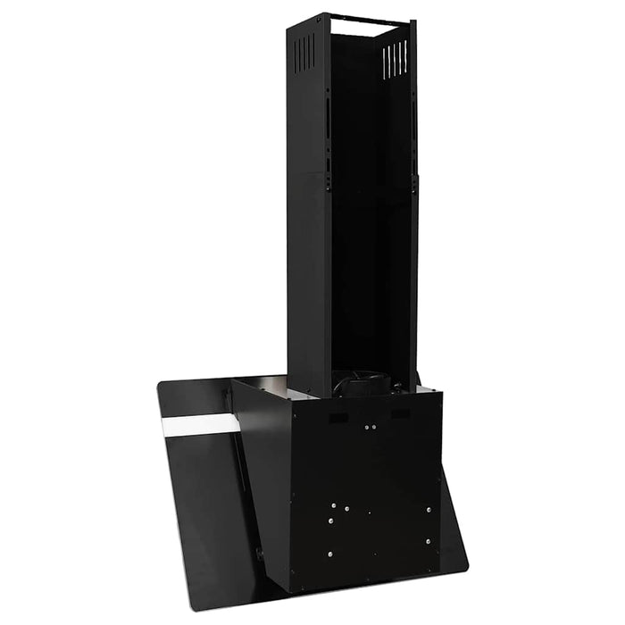 Hotă de perete negru 60 cm oțel și sticlă securizată WALTI