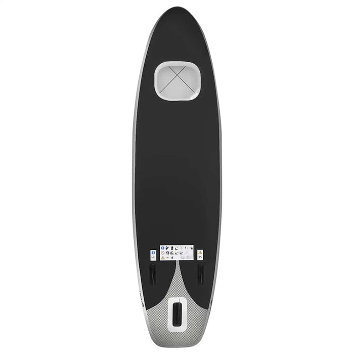 Set placă paddleboarding gonflabilă, negru, 300x76x10 cm - WALTI WALTI