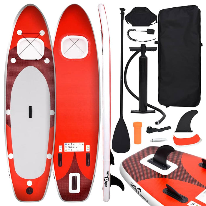 Set placă paddleboarding gonflabilă, roşu, 330x76x10 cm - WALTI WALTI