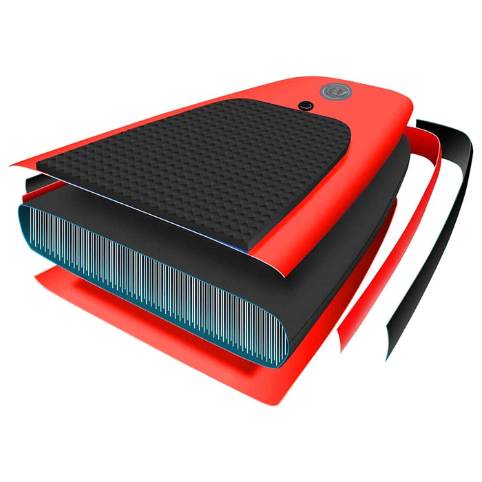 Set placă paddleboarding gonflabilă, roşu, 330x76x10 cm - WALTI WALTI