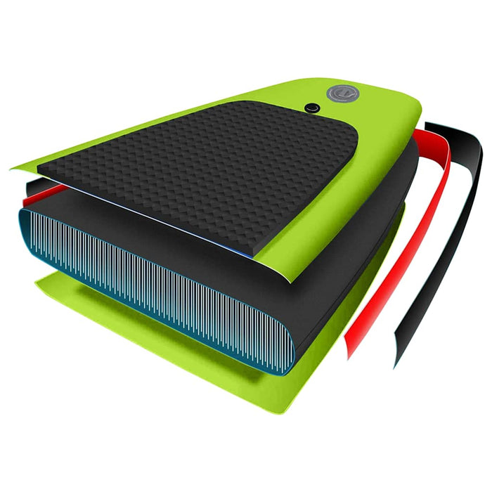 Set de placă SUP gonflabilă, verde, 360x81x10 cm - WALTI WALTI