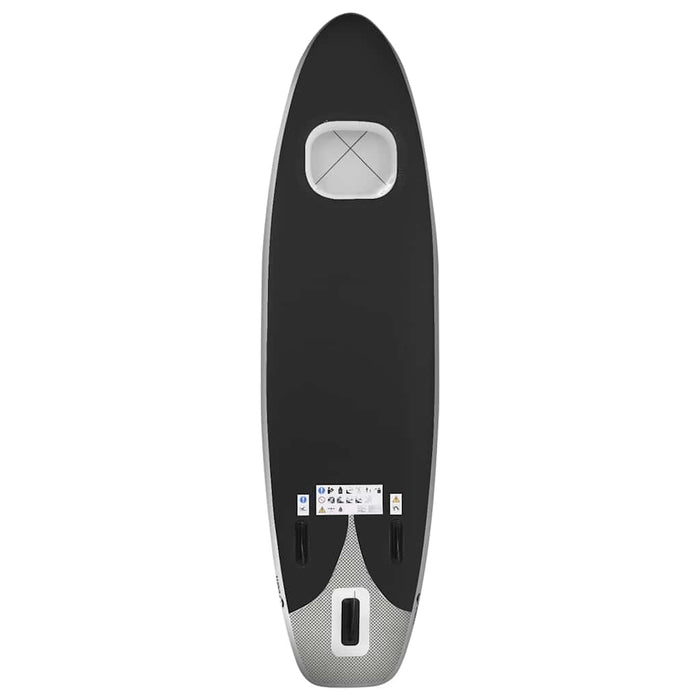 Set placă paddleboarding gonflabilă, negru, 360x81x10 cm - WALTI WALTI