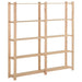 Raft depozitare 5 niveluri, 170x28,5x170 cm, lemn de pin masiv - WALTI WALTI