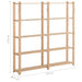 Raft depozitare 5 niveluri, 170x28,5x170 cm, lemn de pin masiv - WALTI WALTI