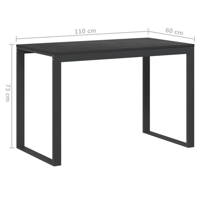 Birou de calculator, negru, 110x60x73 cm, PAL - WALTI WALTI