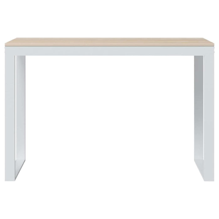 Birou de calculator, alb/stejar, 110x60x73 cm, lemn prelucrat - WALTI WALTI
