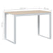 Birou de calculator, alb/stejar, 110x60x73 cm, lemn prelucrat - WALTI WALTI