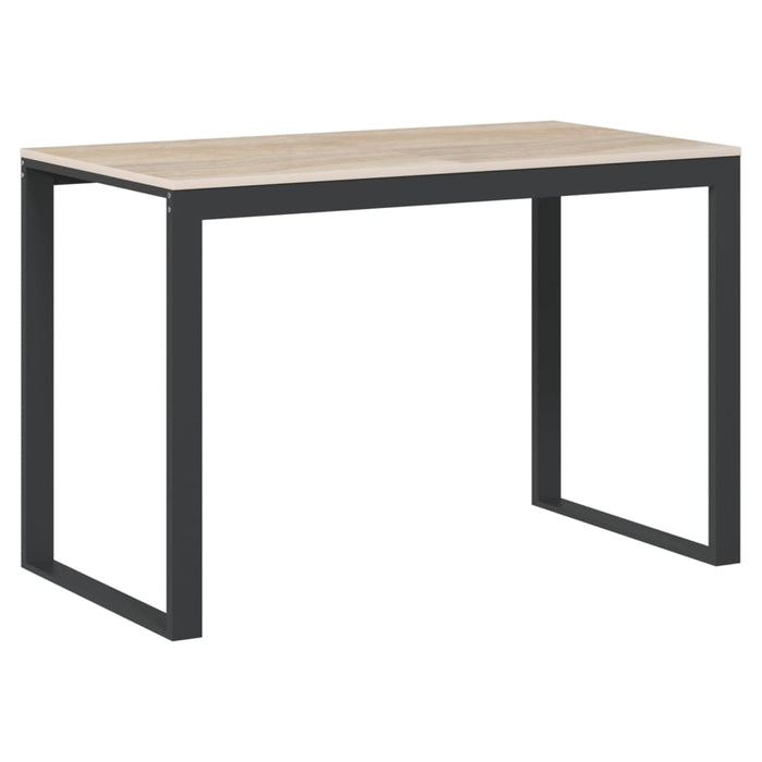 Birou de calculator, negru/stejar, 110x60x73 cm, lemn prelucrat WALTI