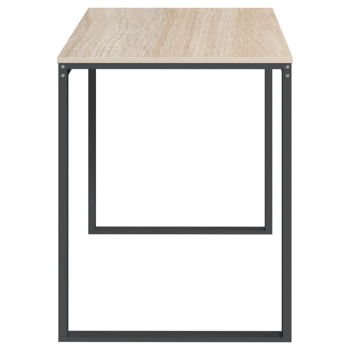 Birou de calculator, negru/stejar, 110x60x73 cm, lemn prelucrat WALTI