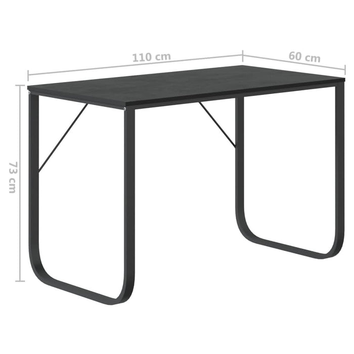 Birou de computer, alb, 110x60x73 cm, lemn prelucrat - WALTI WALTI