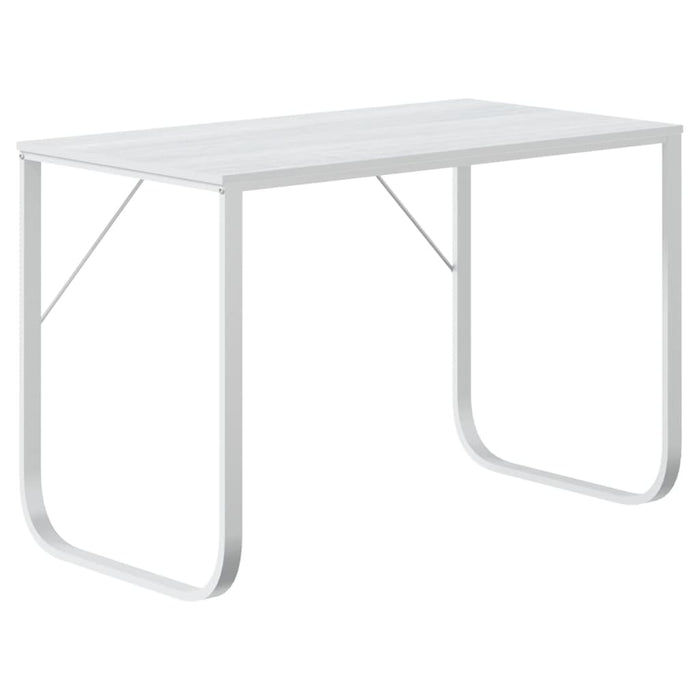 Birou de computer, alb, 110x60x73 cm, lemn prelucrat WALTI