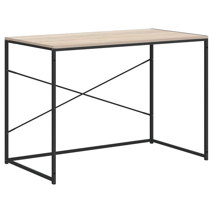 Birou de computer, negru/stejar, 110x60x70 cm, lemn prelucrat WALTI