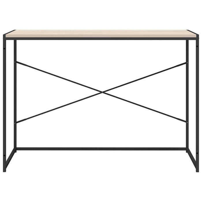 Birou de computer, negru/stejar, 110x60x70 cm, lemn prelucrat WALTI