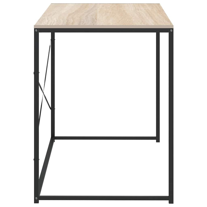 Birou de computer, negru/stejar, 110x60x70 cm, lemn prelucrat WALTI