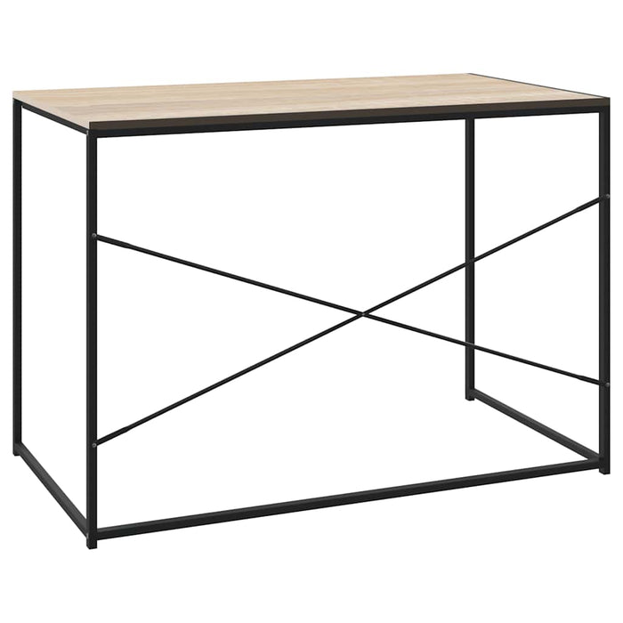 Birou de computer, negru/stejar, 110x60x70 cm, lemn prelucrat WALTI