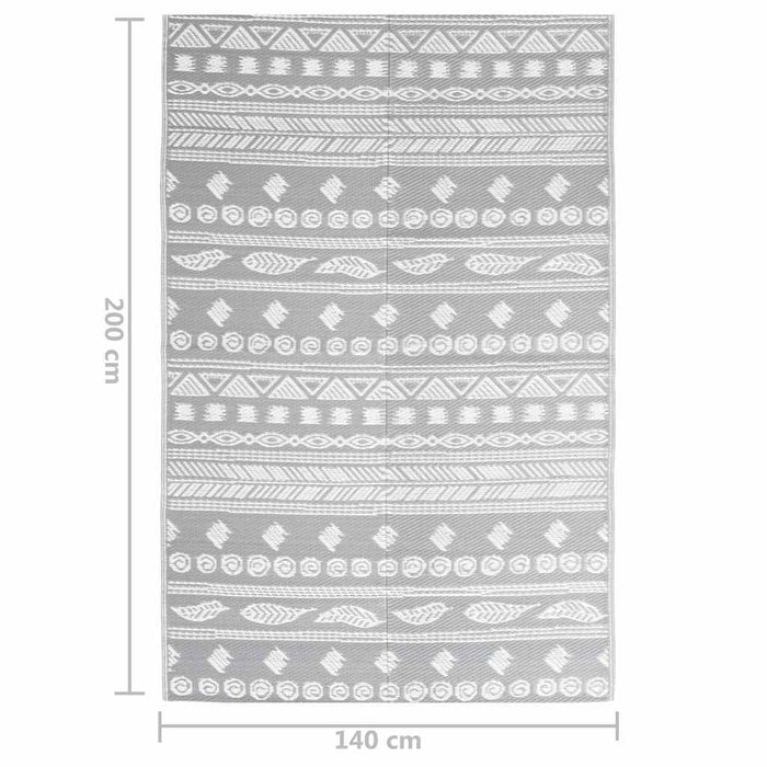 Covor d exterior, ARAKIL gri, 140 x 200 cm, PP - WALTI WALTI