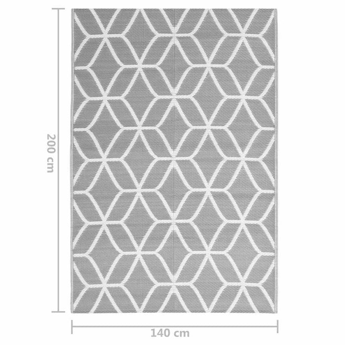 Covor d exterior, ARAKIL gri, 140 x 200 cm, PP - WALTI WALTI