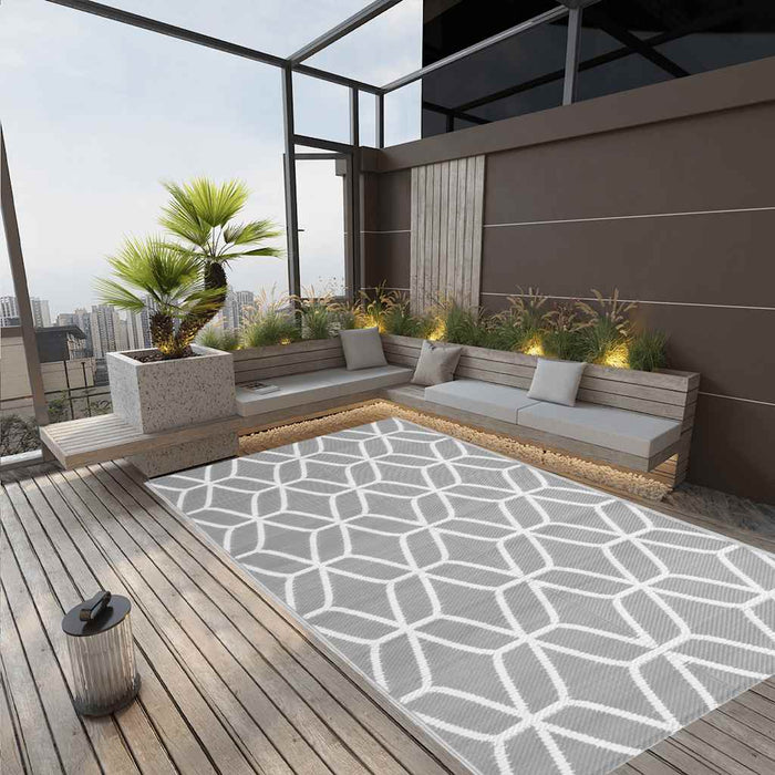 Covor d exterior, ARAKIL gri, 140 x 200 cm, PP - WALTI WALTI