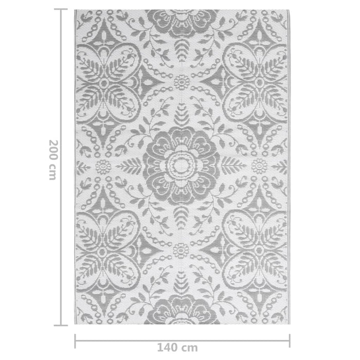 Covor de exterior, ARAKIL gri deschis, 140x200 cm, PP - WALTI WALTI