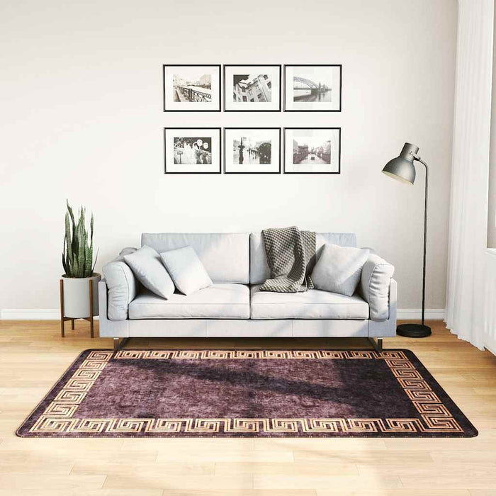 Covor lavabil, negru și auriu, 120x180 cm WALTI