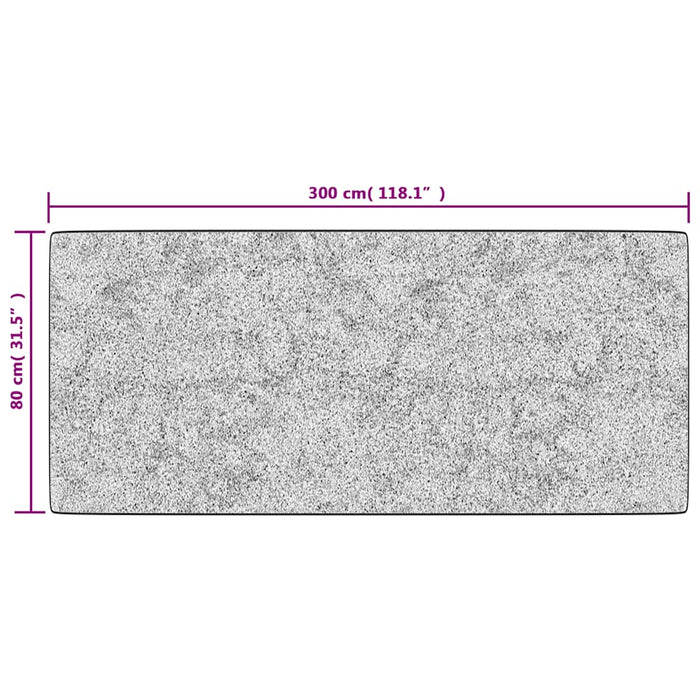 Covor lavabil, gri, 80x300 cm WALTI