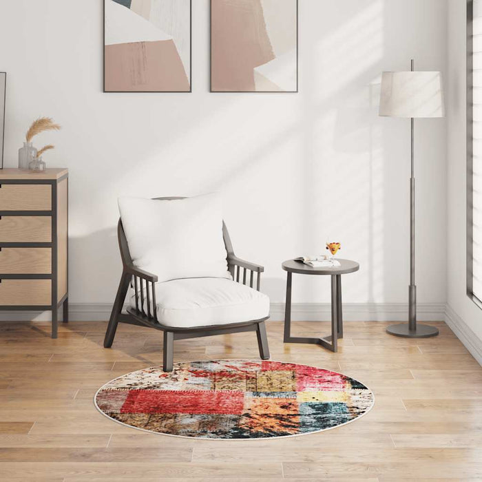 Covor lavabil, mozaic multicolor, φ120 cm WALTI