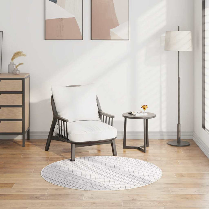 Covor lavabil, negru și alb, φ120 cm - WALTI WALTI