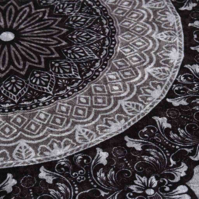 Covor lavabil, multicolor, φ120 cm, antiderapant WALTI