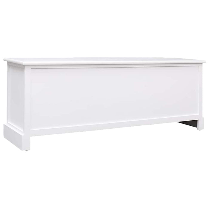 Comodă TV, alb, 108x30x40 cm, lemn masiv de paulownia WALTI