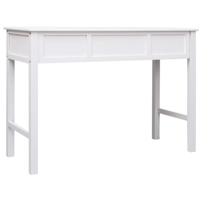 Birou, alb, 108x45x76 cm, lemn masiv de paulownia - WALTI WALTI