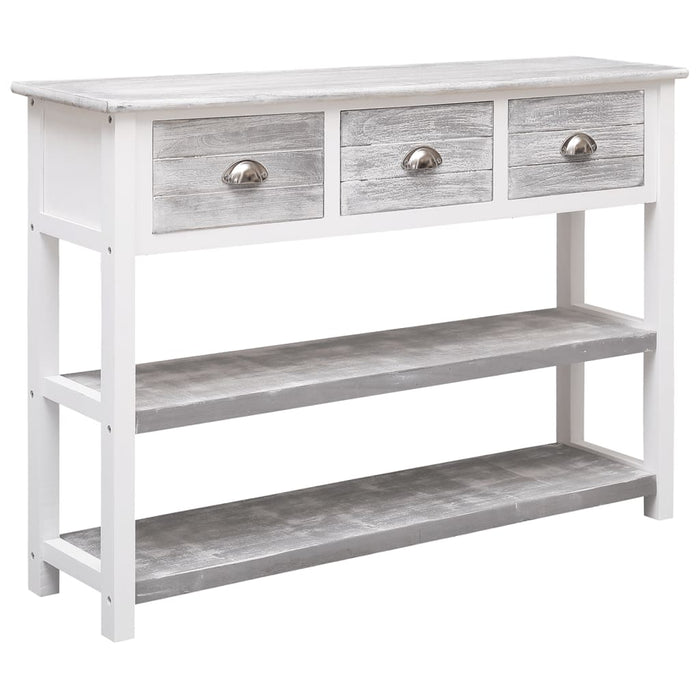 Dulap, gri antichizat, 108x30x76 cm, lemn masiv de paulownia WALTI