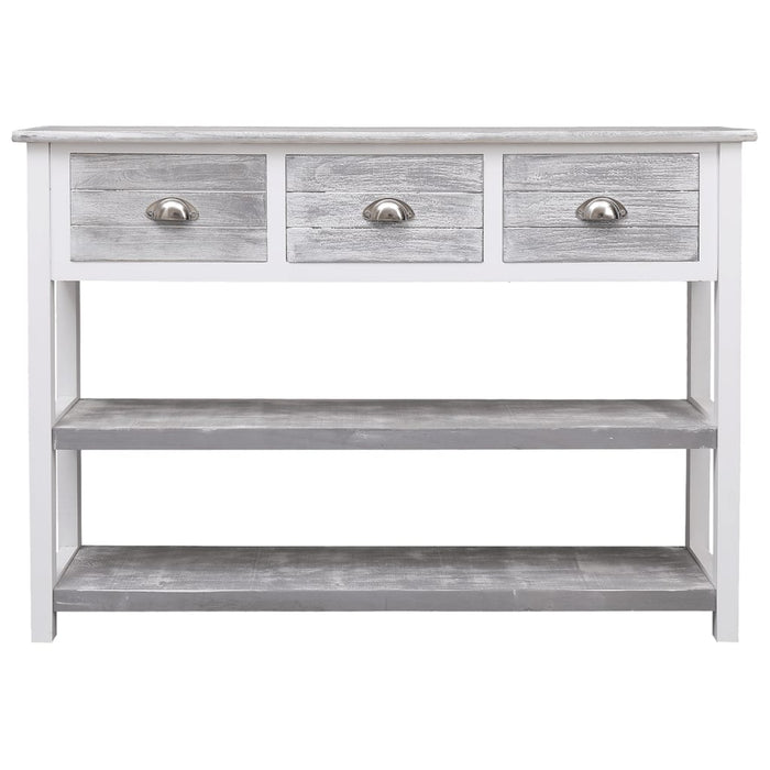Dulap, gri antichizat, 108x30x76 cm, lemn masiv de paulownia WALTI