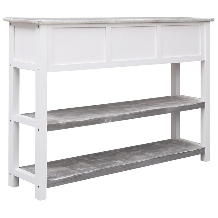 Dulap, gri antichizat, 108x30x76 cm, lemn masiv de paulownia WALTI