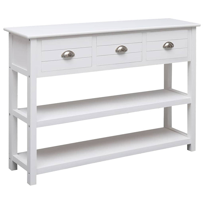 Dulap, alb, 108x30x76 cm, lemn masiv de paulownia WALTI