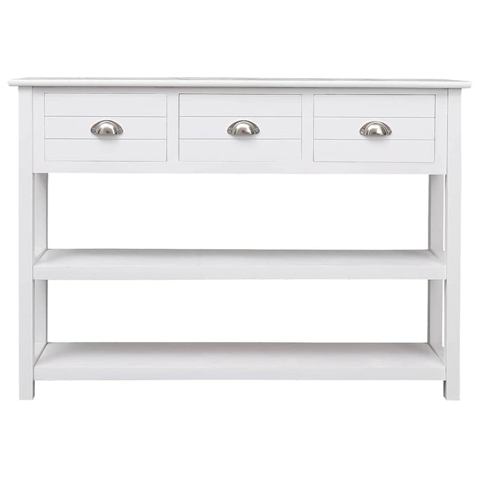 Dulap, alb, 108x30x76 cm, lemn masiv de paulownia WALTI